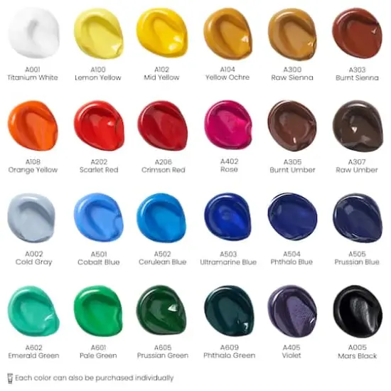 Arteza&reg; 24 Color Acrylic Paint Set {3}