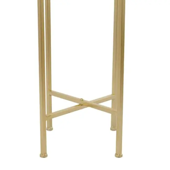 Gold Modern Planter, 13" x 13" x 46" {5}