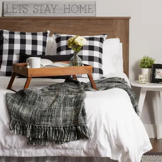 DII&reg; Mineral Gray Variegated Acrylic Woven Throw {6}