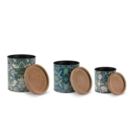 Round William Morris Canister Set {8}