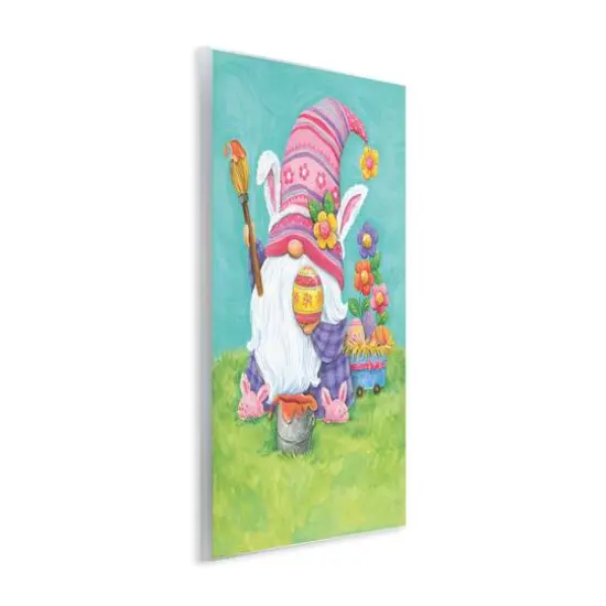Stupell Industries Whimsical Gnome Painting Easter Eggs Festive Flowers Wall Plaque Art {4}