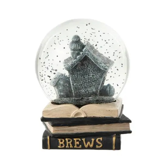 Glitzhome&reg; 5" Halloween Haunted House Water Globe {7}