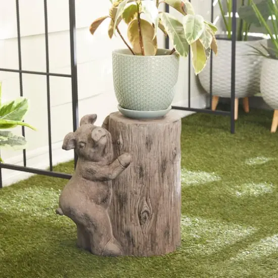 Brown MGO Modern Farmhouse Garden Sculpture, 16" x 16" x 10" {8}