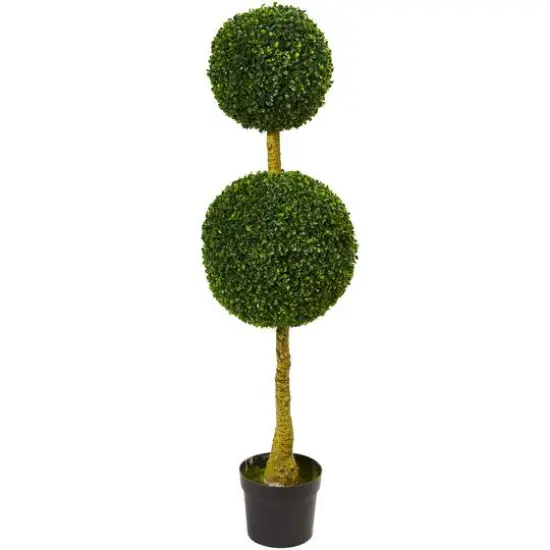 4.5ft. Potted Double Ball Boxwood Topiary Tree {1}