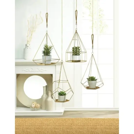 9" Hanging Geometric Plant Holder {3}