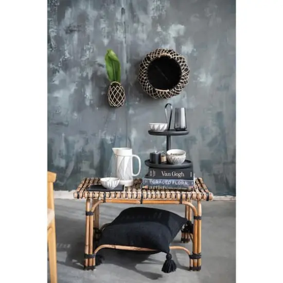 Hand-Woven Rattan Side Table {5}