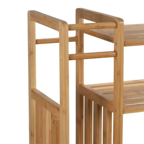 Organize It All Bamboo Shoe Rack with Umbrella Stand {8}