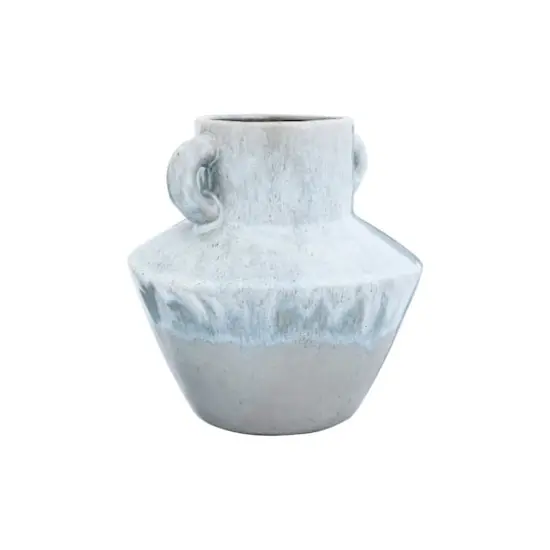 Hello Honey&reg; 8.25" Stoneware Vase With Reactive Glaze Finish & Vertical Handles {5}