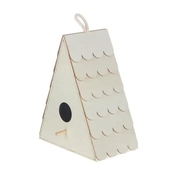 7" Plywood Birdhouse with Shingles by Make Market&reg; {3}