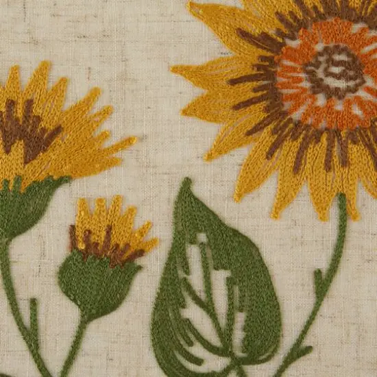 DII&reg; 70" Sunflowers Embroidered Table Runner {4}