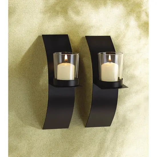 8" Mod-Art Candle Wall Sconce, 2ct. {3}
