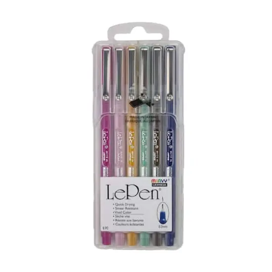 Marvy&reg; Uchida LePen&reg; Extra Fine 6 Color Retro Pen Set {4}