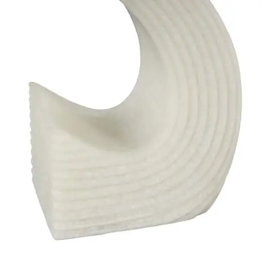 7" White Shimmer Polystone Heart Inspired Decorative Bookends, 2ct. {5}