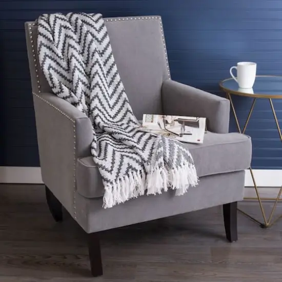 DII&reg; Black Large Chevron Throw {5}