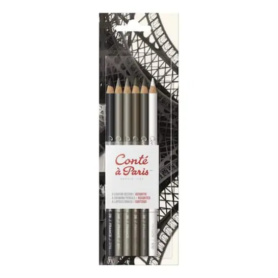 Cont&eacute; &agrave; Paris&trade; 6 Color Graphic Sketching Pencil Set {1}