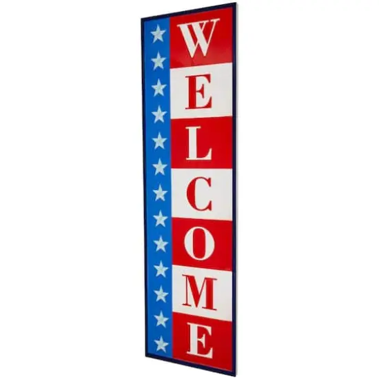40" Americana Welcome Metal Wall Sign {5}
