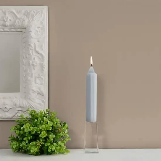 Root Candles 7" Unscented Grecian Collenette Taper Candles, 4ct. Platinum {4}