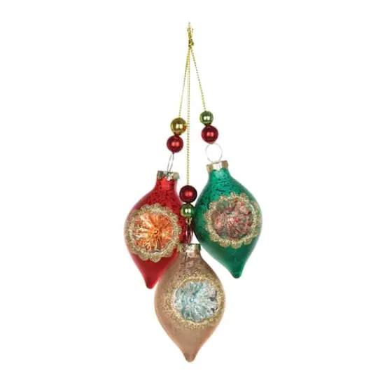 12ct. 10.5" Glass Reflector Ornament Drop Set {1}