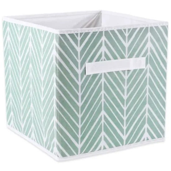 DII&reg; 11" Nonwoven Polyester Herringbone Storage Cubes, 2ct. Mint {5}