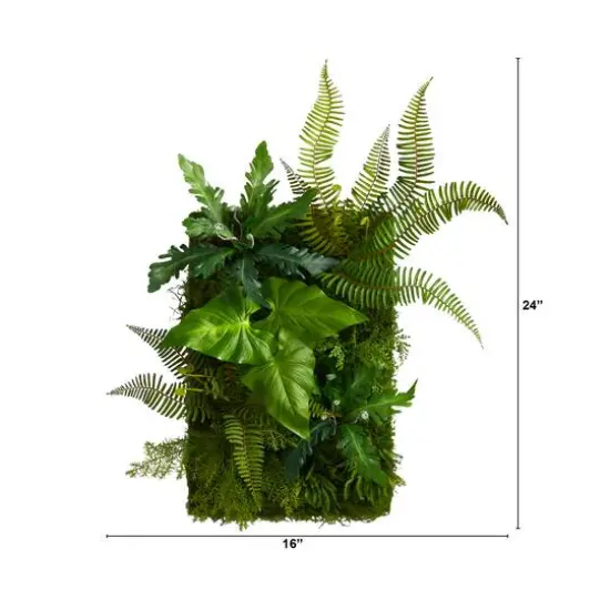 24" Mixed Foliage Artificial Wall Mat {5}