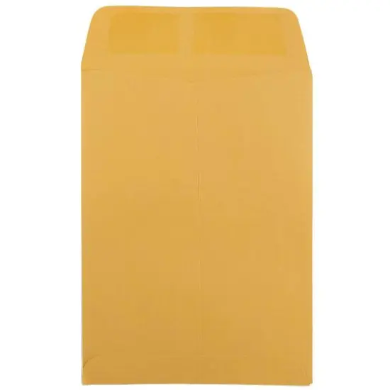 JAM Paper 5.5" x 7.5" Brown Kraft Open End Recycled Catalog Manila Envelopes {4}