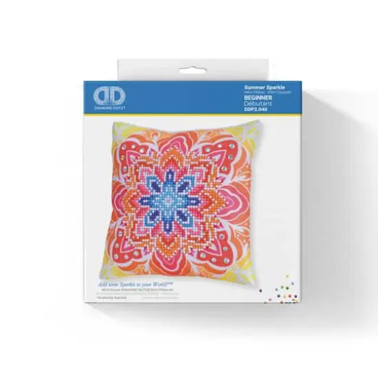 Diamond Dotz&reg; Summer Sparkle Diamond Painting Mini Pillow Artwork Kit {4}