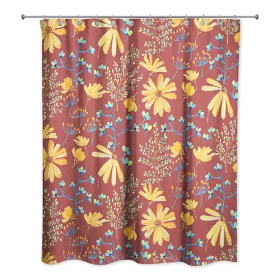 Spring Florals Shower Curtain Red {1}