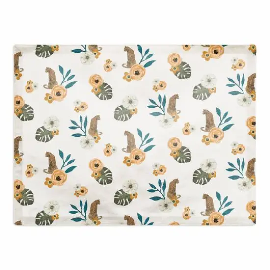Tropical Jag Cotton Twill Placemat White {1}