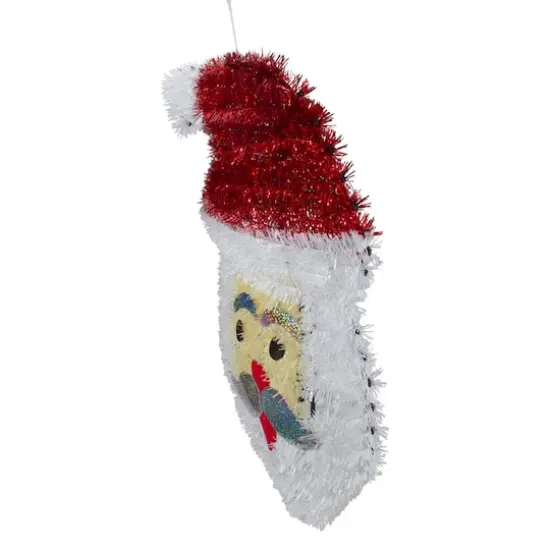 19" Tinsel Santa Claus Christmas Window Decoration {4}