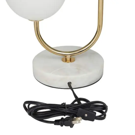 Gold Metal Contemporary Abstract Table Lamp, 10" x 11" x 18" {5}