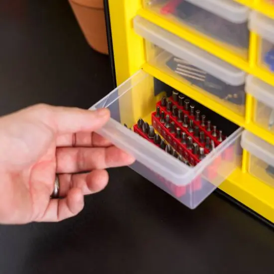 IRIS&reg; Yellow & Black 24-Drawer Parts Cabinet {8}