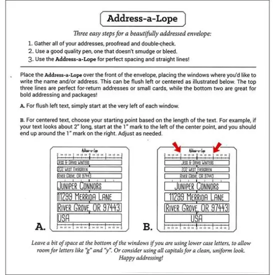 PA Paper&trade; Accents Address-a-Lope Plastic 2-in-1 Addressing Template {3}
