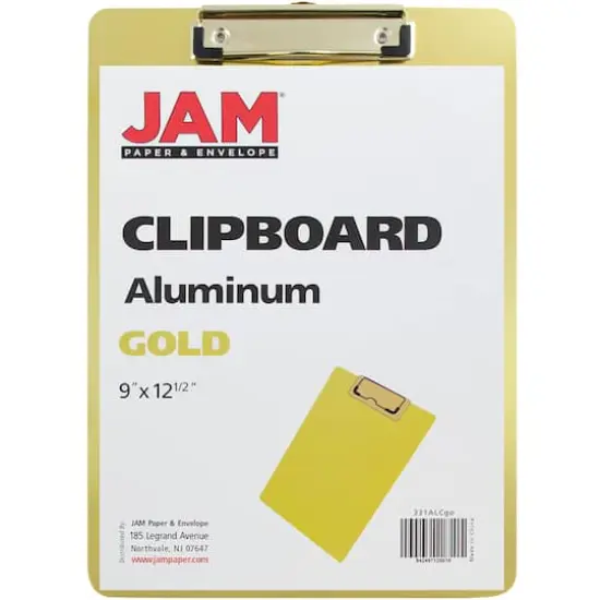 JAM Paper Letter Size Aluminum Clipboard Gold {4}
