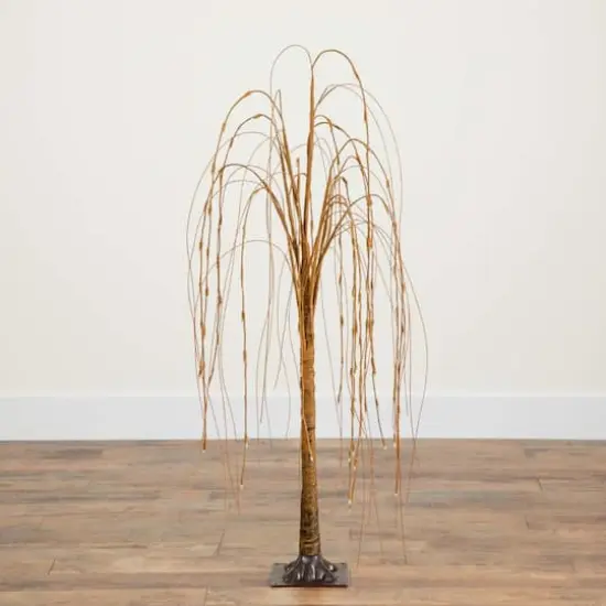 4ft. Pre-Lit Willow Artificial Christmas Tree, Warm White LED Lights {10}