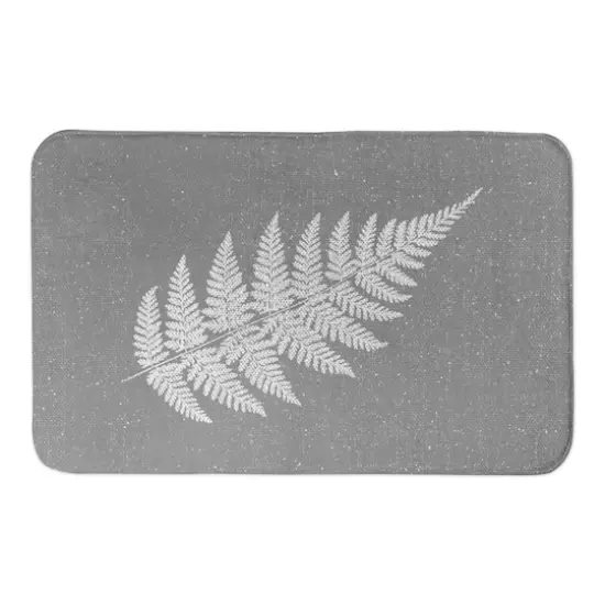 Neutral Fern 34" x 21" Bath Mat {1}