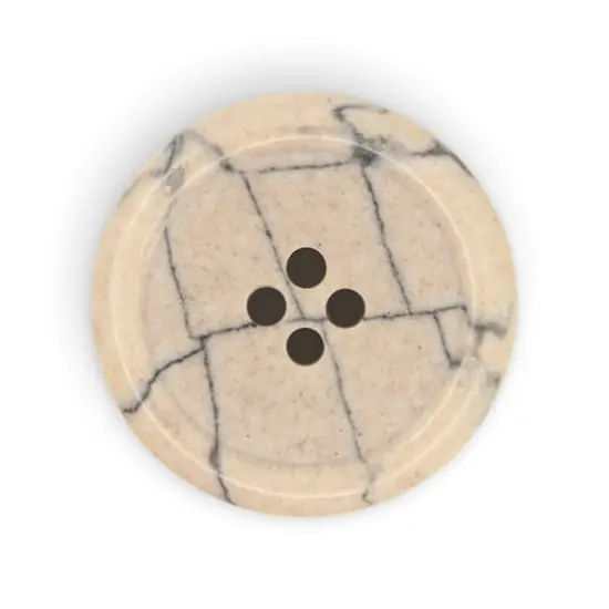 Dritz&reg; 28mm Beige-Camel Recycled Polyester Round Button, 3ct. {4}