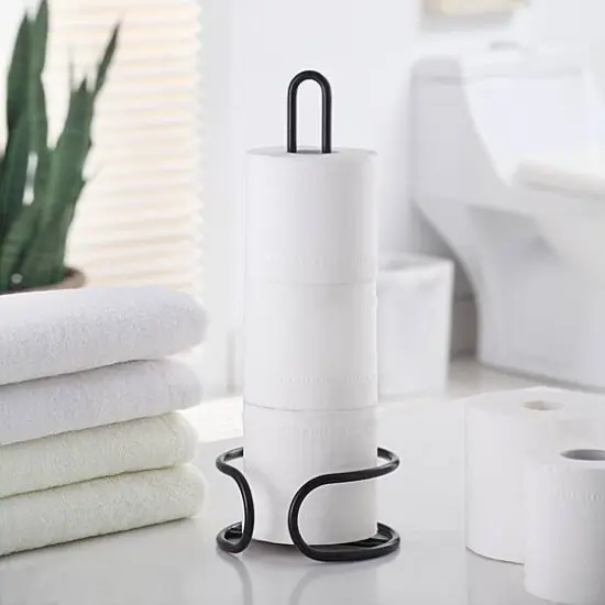 SunnyPoint Toilet Paper Holder Black {4}