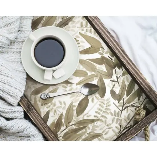 RoomMates Watercolor Leaves Peel & Stick Wallpaper Taupe/White {7}