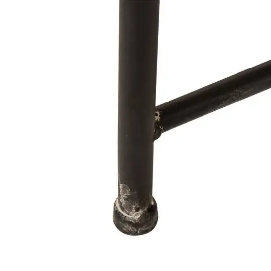 Glitzhome&reg; Farmhouse Enamel Metal Serving Table {6}