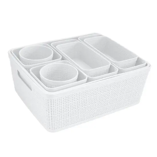 Simplify 10-Piece Organizing Basket Set White {1}
