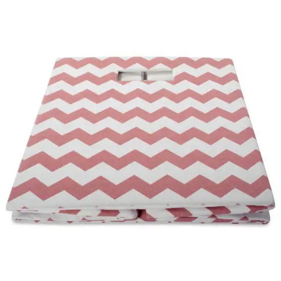 DII&reg; 13" Polyester Chevron Storage Cube Rose {5}