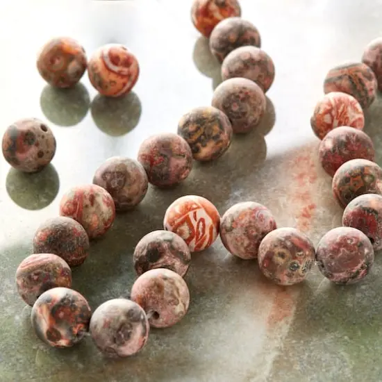 Matte Leopard Jasper Round Beads, 8mm&nbsp;by Bead Landing&trade; {3}