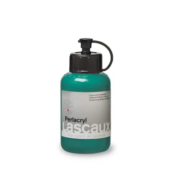 Lascaux Pearlacryl Paint, 85mL 211 Emerald Green {1}