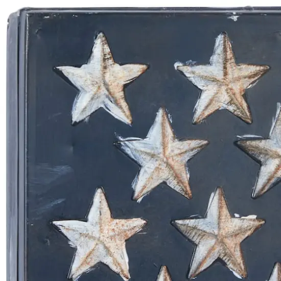 Distressed Metal Vintage American Flag Wall Accent {3}