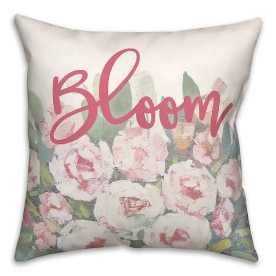Pink Blooms Throw Pillow {1}