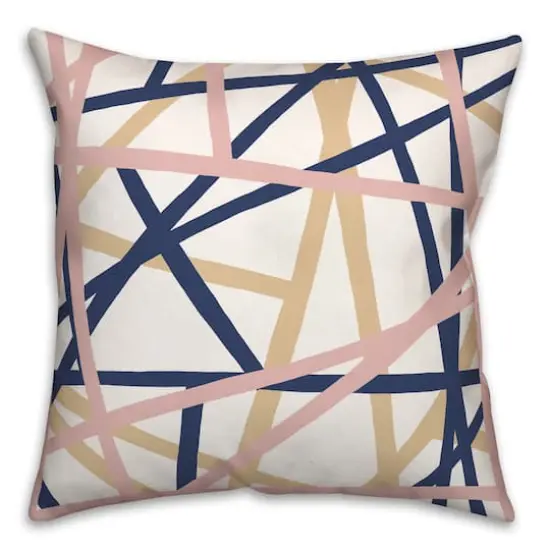 Mod Crossing Lines Geo 18" x 18" Throw Pillow {1}