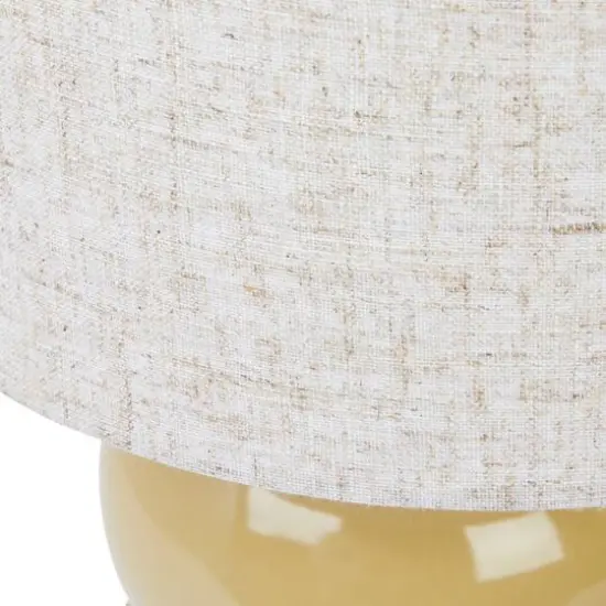 Hello Honey&reg; 19" Green Modern Ceramic Table Lamp with Fabric Shade {8}