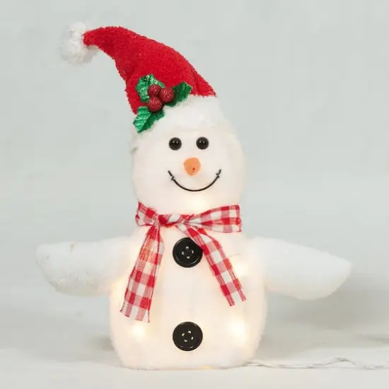 3-Piece Plush Snowman Family Sculpture Set {3}