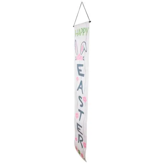 White Welcome Happy Easter Hanging Door Banner Set {6}