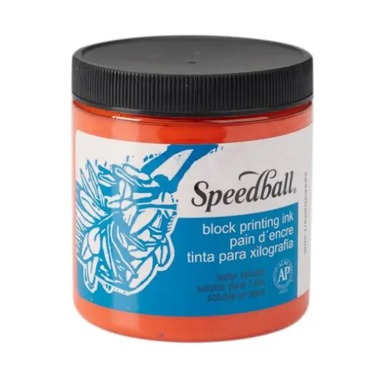 Speedball&reg; Block Printing Ink, 8oz. Orange {1}